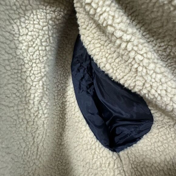 Aeropostate Sherpa-Lined Dark Wash Denim Trucker Jacket Winter Jacket Men Sz M - Picture 8 of 16